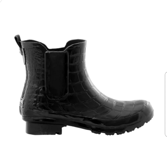 Roma Shoes - 🎁Roma Black Women's Croc Rubber Sole/Shaft Rainboots Sz 10 Chelsea style Vegan